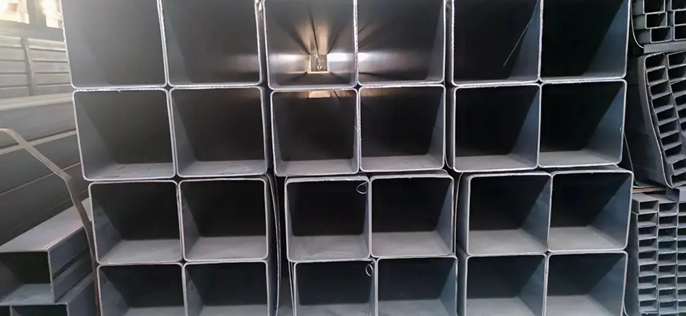Large Diameter Black Rectangular And Square Steel Tube